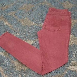 Maroon skinny jeans